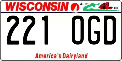 WI license plate 221OGD