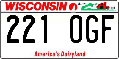 WI license plate 221OGF