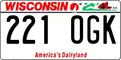 WI license plate 221OGK