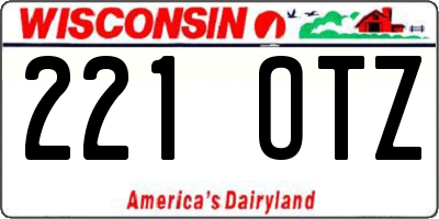 WI license plate 221OTZ