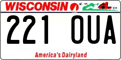 WI license plate 221OUA