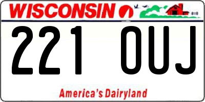 WI license plate 221OUJ