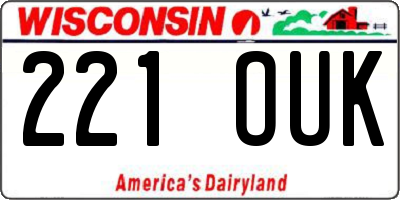 WI license plate 221OUK