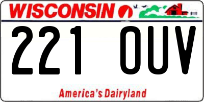 WI license plate 221OUV