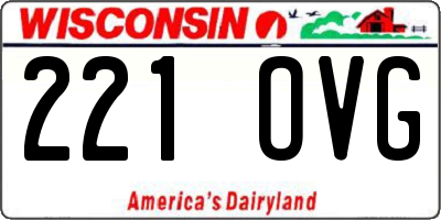 WI license plate 221OVG