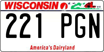 WI license plate 221PGN