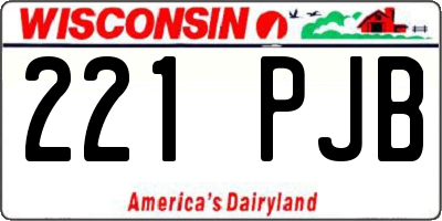WI license plate 221PJB