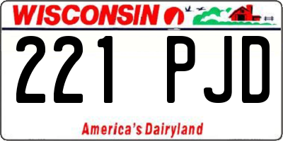 WI license plate 221PJD