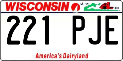 WI license plate 221PJE