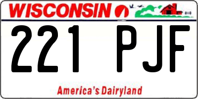 WI license plate 221PJF
