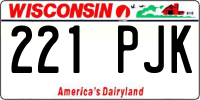 WI license plate 221PJK
