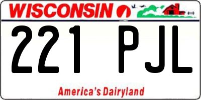 WI license plate 221PJL