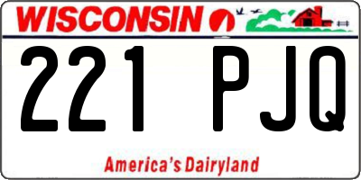 WI license plate 221PJQ