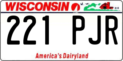 WI license plate 221PJR