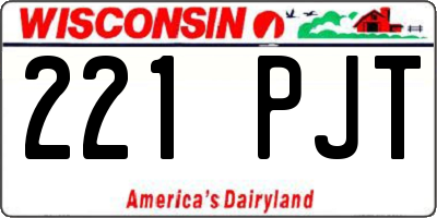 WI license plate 221PJT