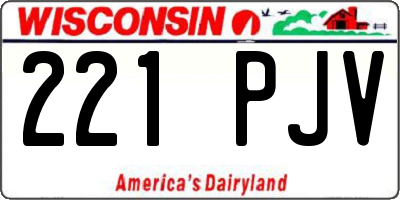 WI license plate 221PJV