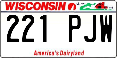 WI license plate 221PJW
