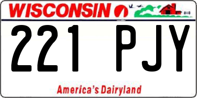 WI license plate 221PJY