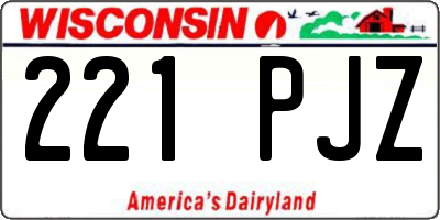 WI license plate 221PJZ