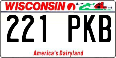 WI license plate 221PKB