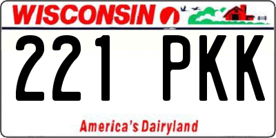 WI license plate 221PKK