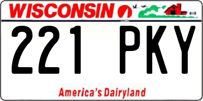 WI license plate 221PKY