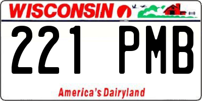 WI license plate 221PMB