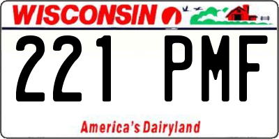 WI license plate 221PMF