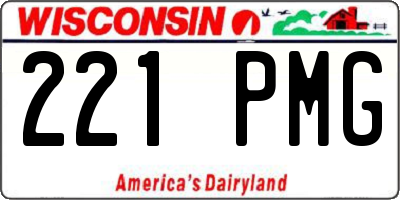 WI license plate 221PMG