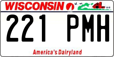 WI license plate 221PMH