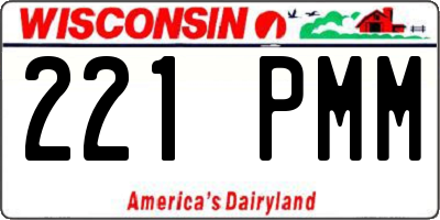 WI license plate 221PMM