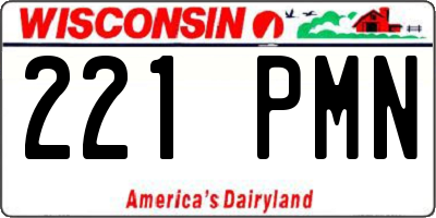 WI license plate 221PMN