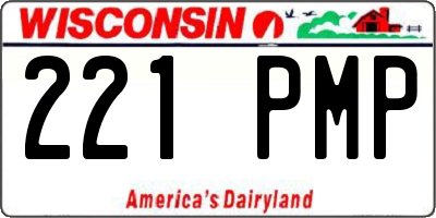 WI license plate 221PMP