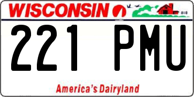 WI license plate 221PMU