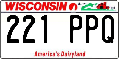 WI license plate 221PPQ