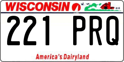 WI license plate 221PRQ