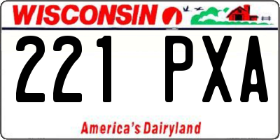 WI license plate 221PXA