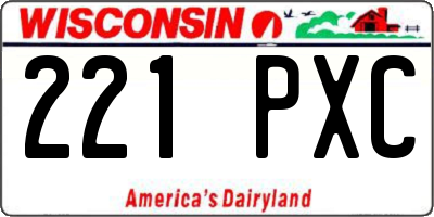 WI license plate 221PXC
