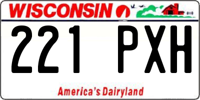 WI license plate 221PXH