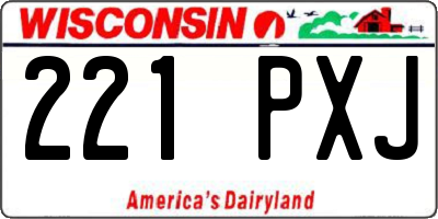 WI license plate 221PXJ