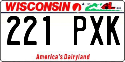 WI license plate 221PXK