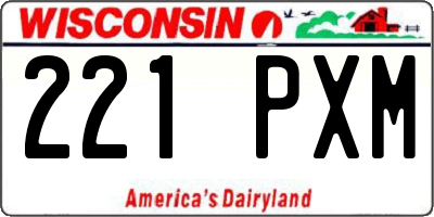 WI license plate 221PXM