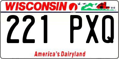WI license plate 221PXQ