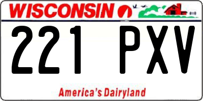 WI license plate 221PXV