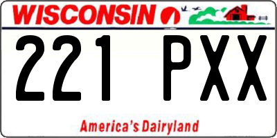 WI license plate 221PXX