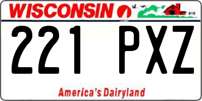WI license plate 221PXZ
