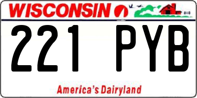 WI license plate 221PYB