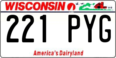 WI license plate 221PYG