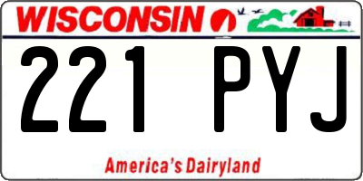 WI license plate 221PYJ