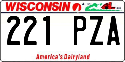 WI license plate 221PZA